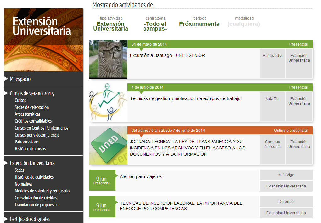 Extensión Universitaria Campus Noroeste UNED